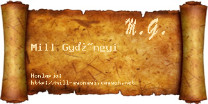 Mill Gyöngyi névjegykártya